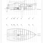 Plan de structure et coupe longitudinale bateau